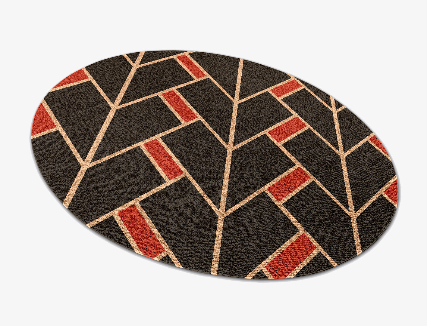 Kites Geometric Oval Outdoor Recycled Yarn Custom Rug by Rug Artisan