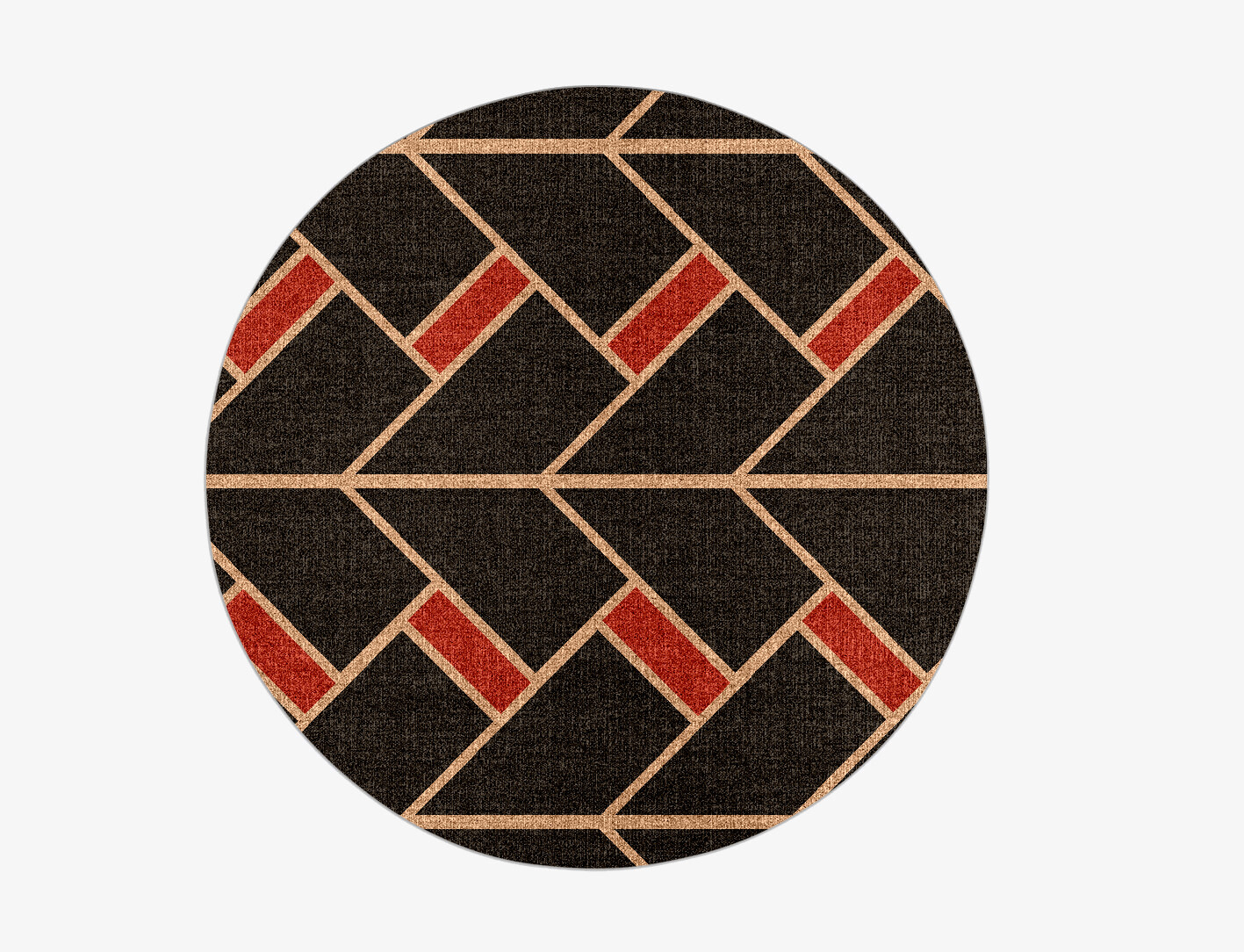 Kites Geometric Round Outdoor Recycled Yarn Custom Rug by Rug Artisan