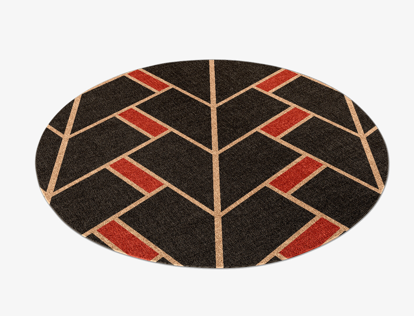 Kites Geometric Round Outdoor Recycled Yarn Custom Rug by Rug Artisan