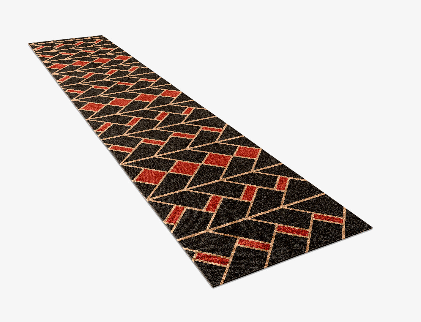 Kites Geometric Runner Outdoor Recycled Yarn Custom Rug by Rug Artisan