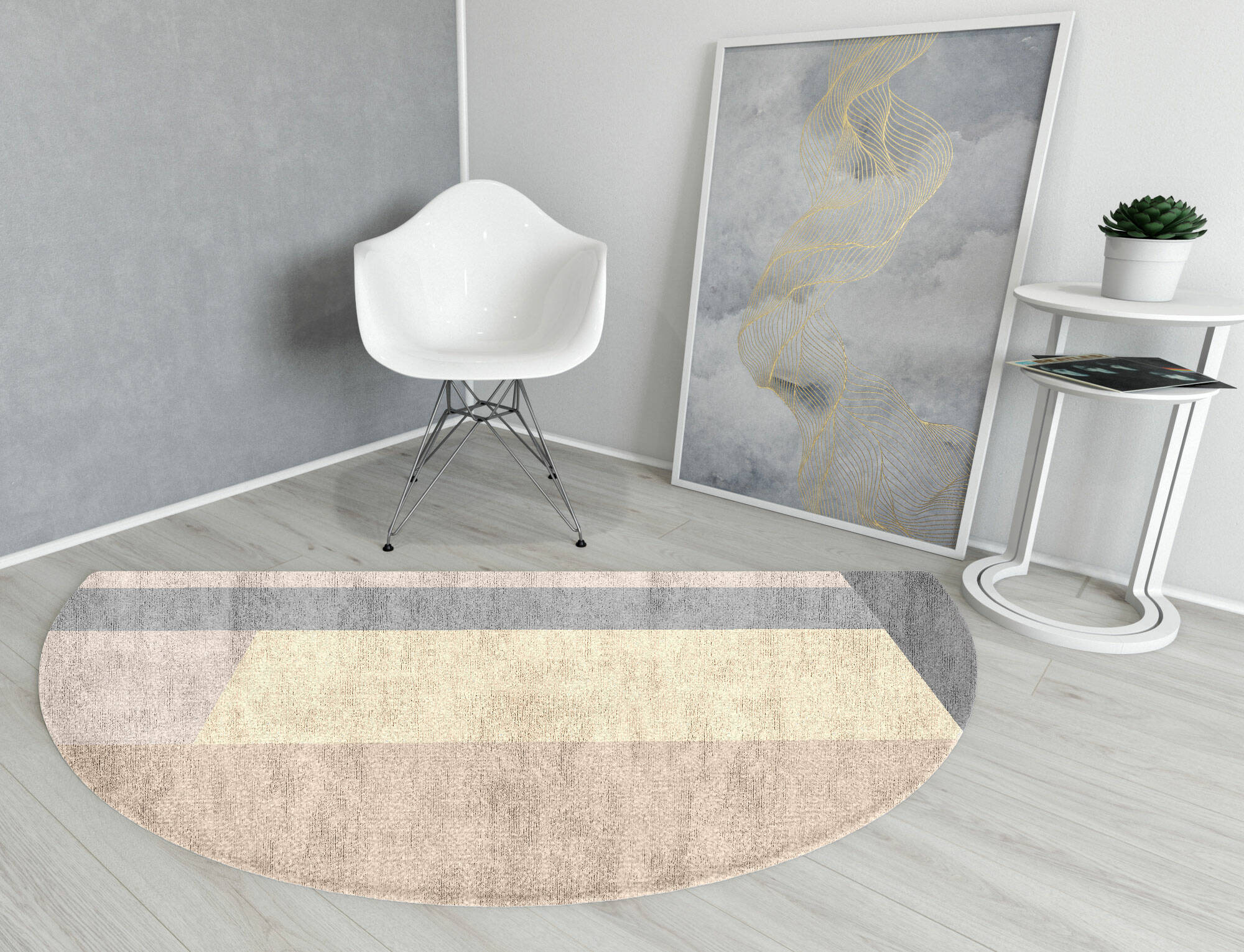 Kith  Halfmoon Hand Knotted Bamboo Silk Custom Rug by Rug Artisan