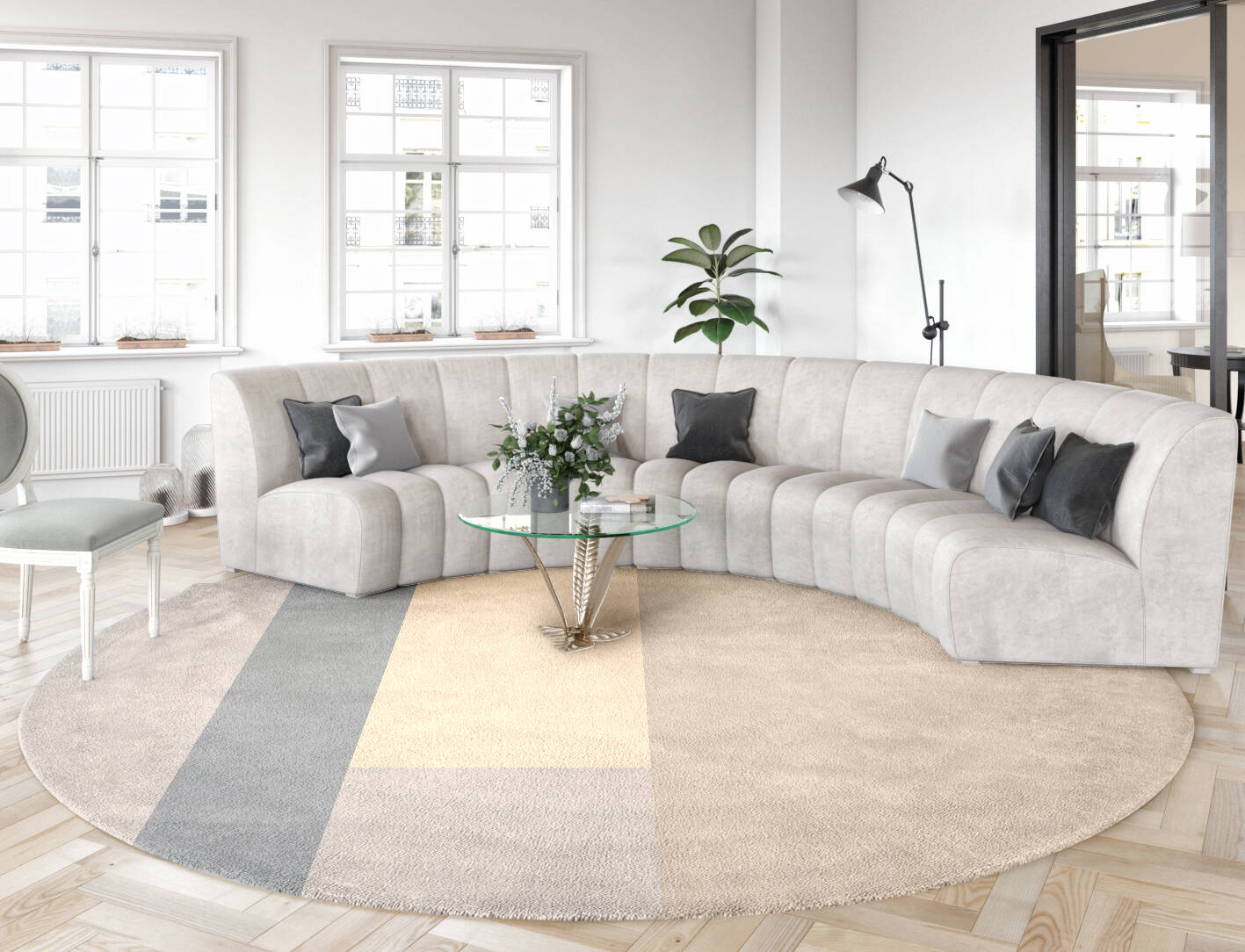 Kith  Round Hand Tufted Pure Wool Custom Rug by Rug Artisan