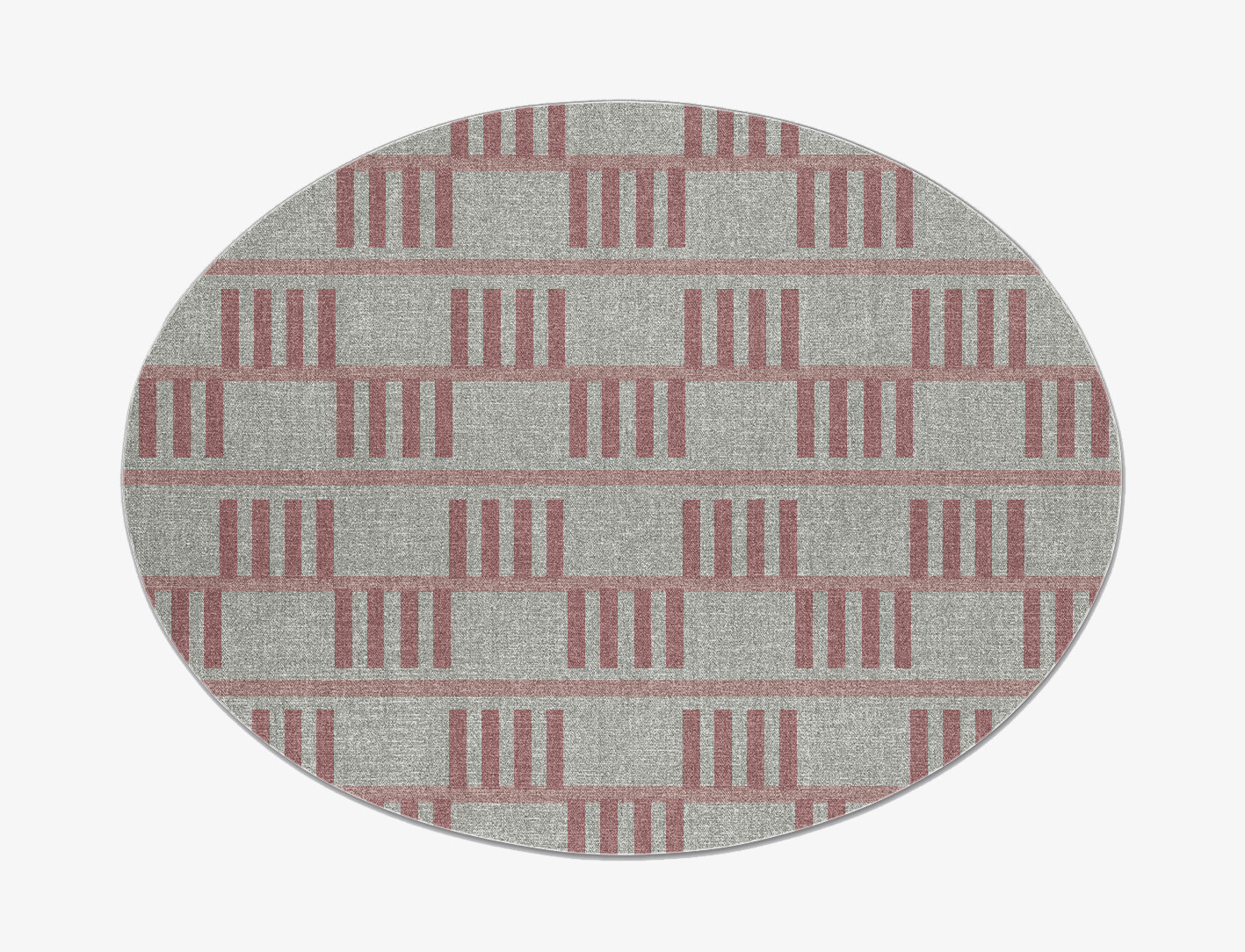 Klaue Geometric Oval Flatweave New Zealand Wool Custom Rug by Rug Artisan