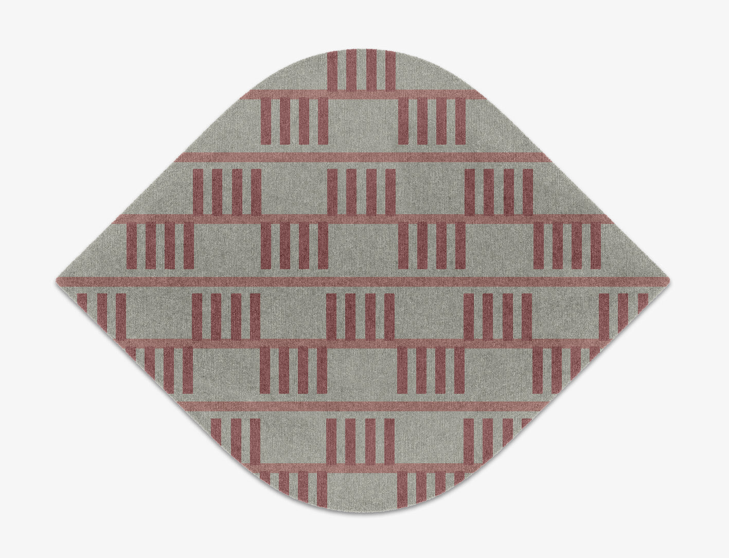 Klaue Geometric Ogee Hand Knotted Tibetan Wool Custom Rug by Rug Artisan