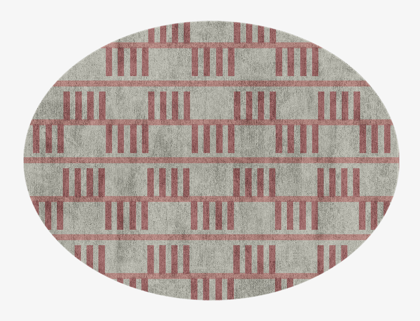 Klaue Geometric Oval Hand Knotted Bamboo Silk Custom Rug by Rug Artisan