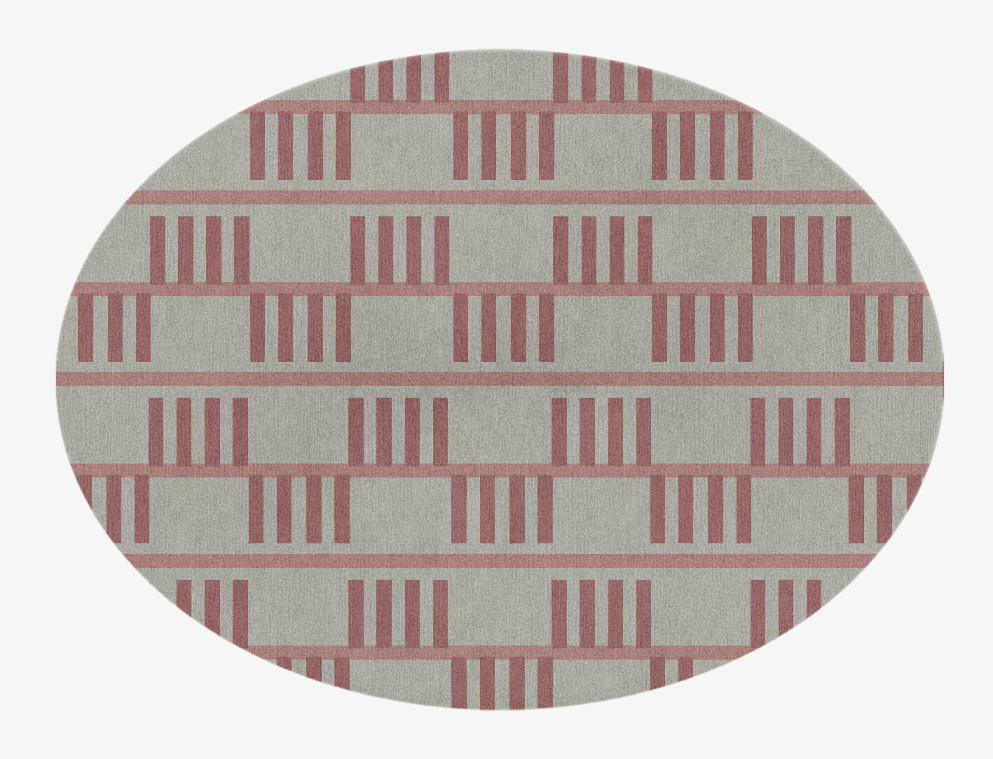 Klaue Geometric Oval Hand Knotted Tibetan Wool Custom Rug by Rug Artisan