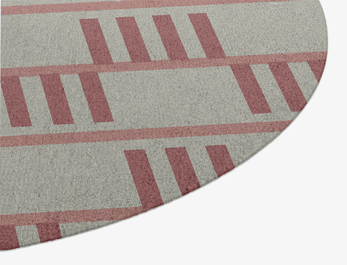 Klaue Geometric Oval Hand Knotted Tibetan Wool Custom Rug by Rug Artisan