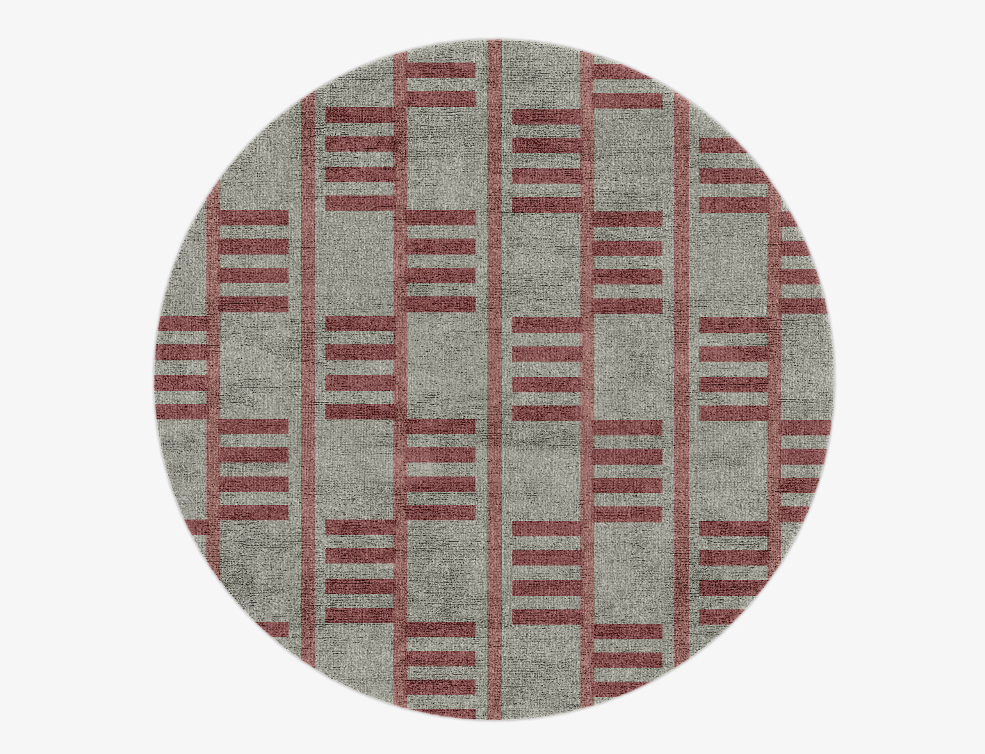 Klaue Geometric Round Hand Knotted Bamboo Silk Custom Rug by Rug Artisan