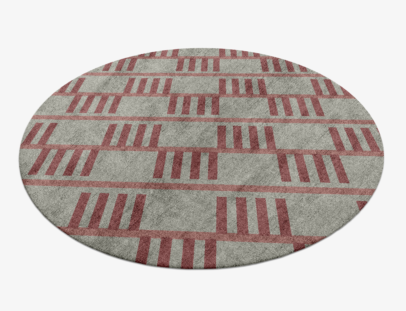 Klaue Geometric Round Hand Knotted Bamboo Silk Custom Rug by Rug Artisan