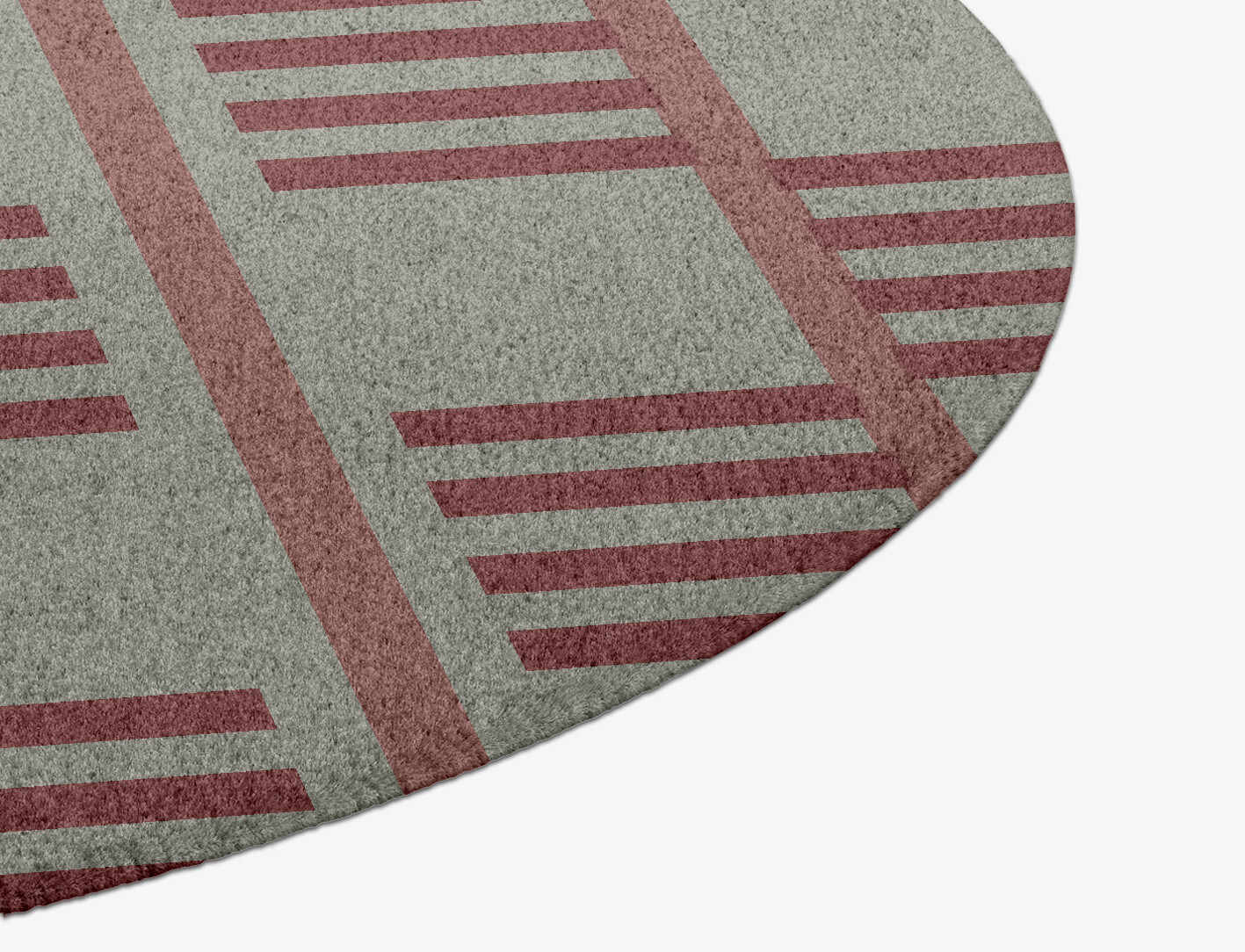 Klaue Geometric Round Hand Knotted Tibetan Wool Custom Rug by Rug Artisan