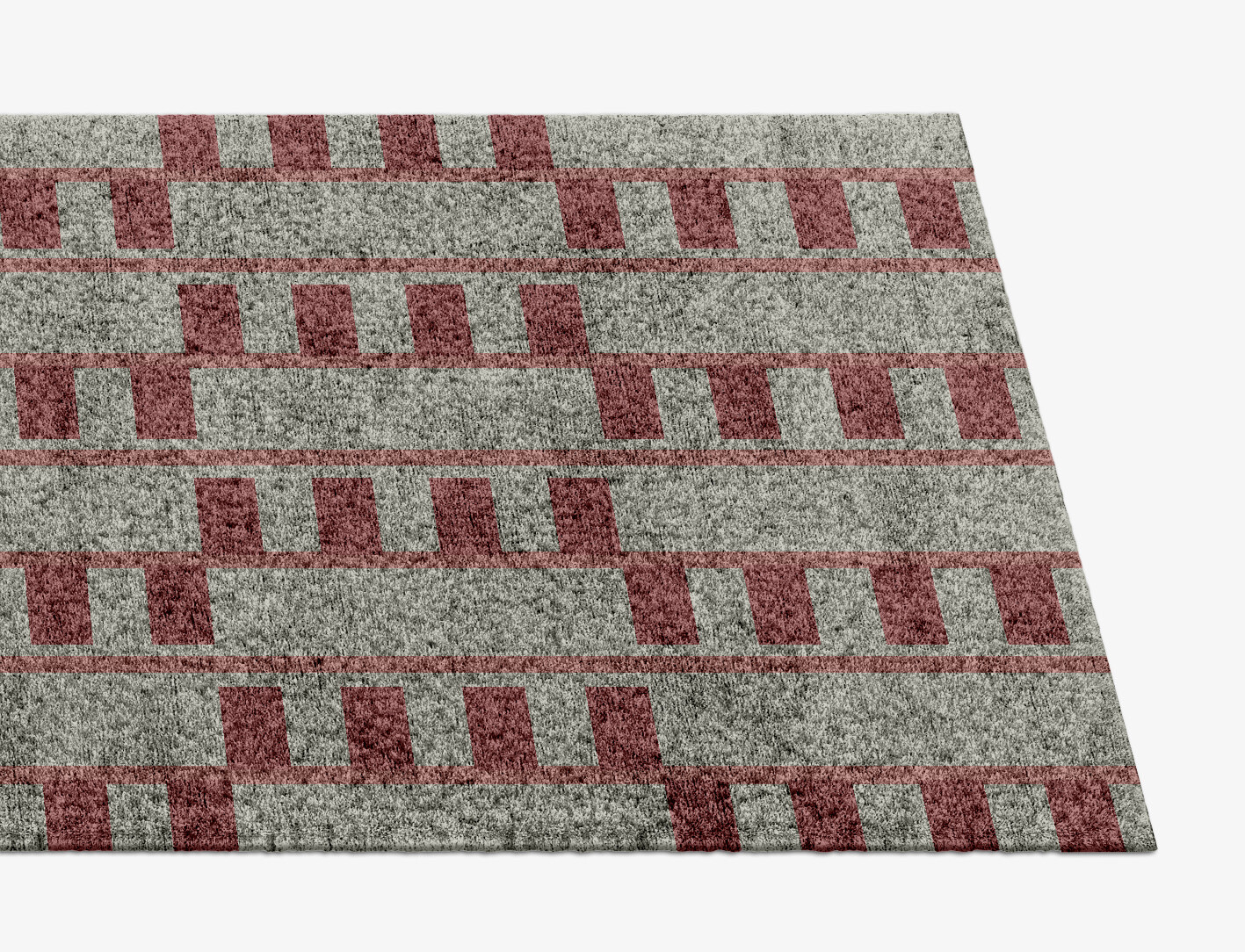 Klaue Geometric Runner Hand Knotted Bamboo Silk Custom Rug by Rug Artisan