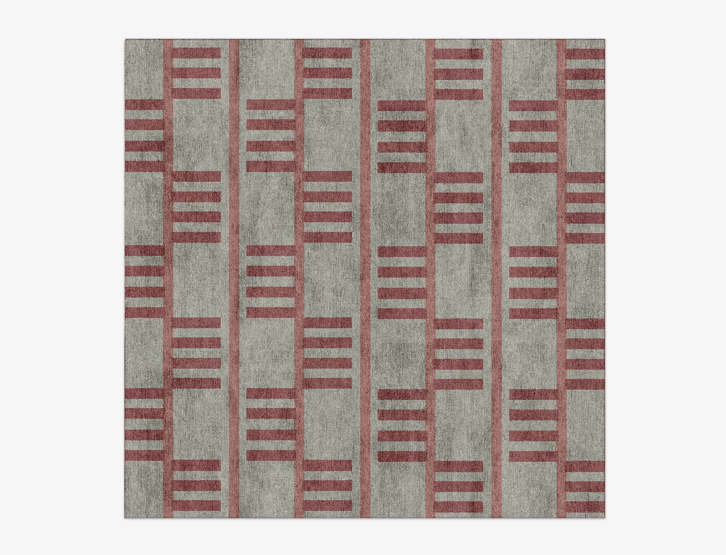 Klaue Geometric Square Hand Knotted Bamboo Silk Custom Rug by Rug Artisan