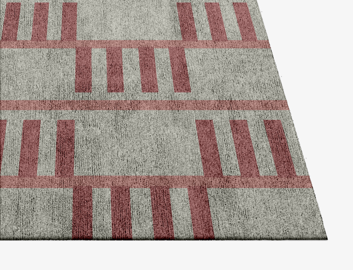 Klaue Geometric Square Hand Knotted Bamboo Silk Custom Rug by Rug Artisan
