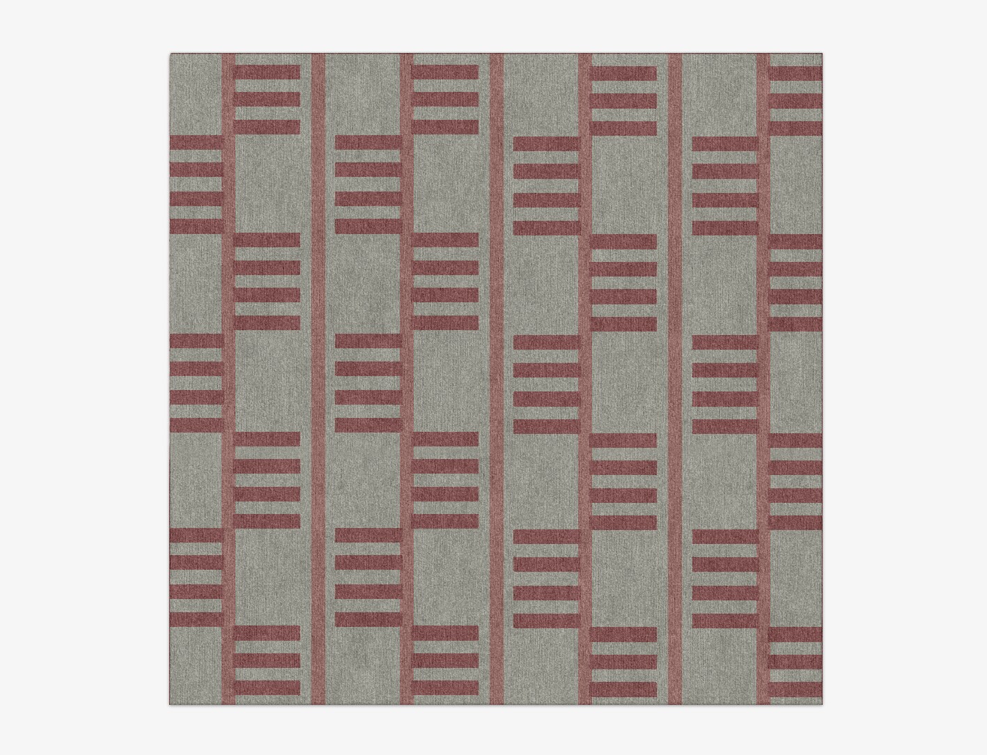 Klaue Geometric Square Hand Knotted Tibetan Wool Custom Rug by Rug Artisan