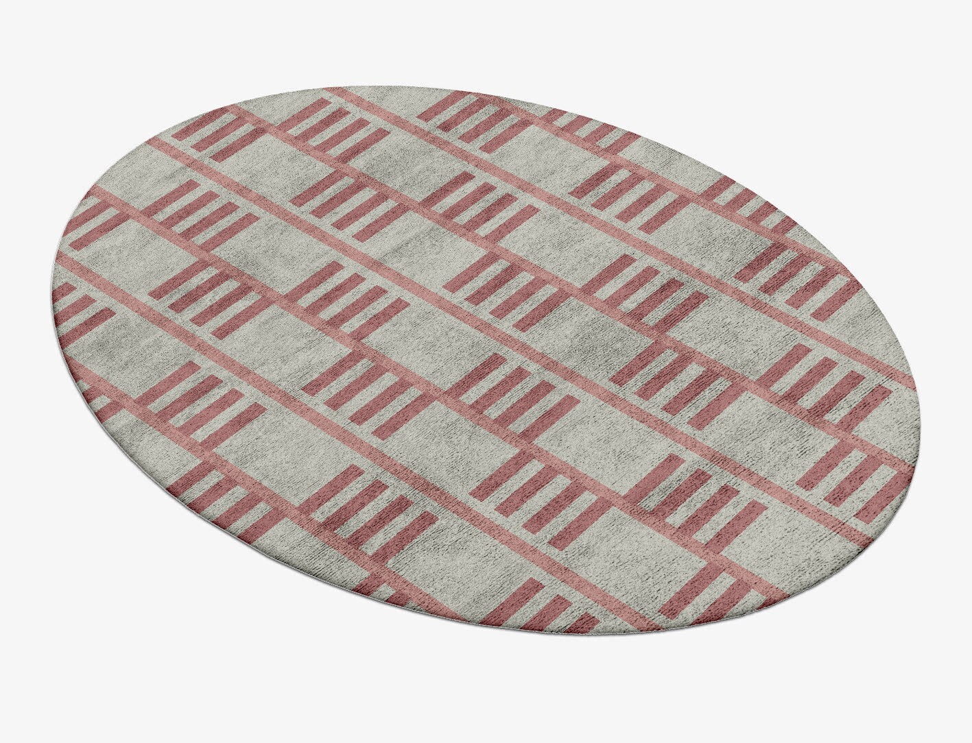 Klaue Geometric Oval Hand Tufted Bamboo Silk Custom Rug by Rug Artisan