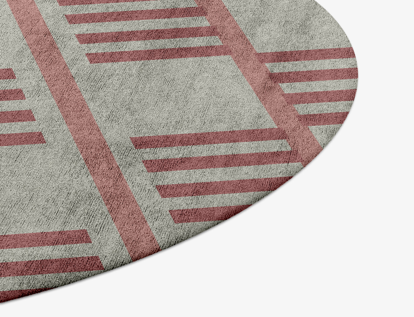 Klaue Geometric Round Hand Tufted Bamboo Silk Custom Rug by Rug Artisan