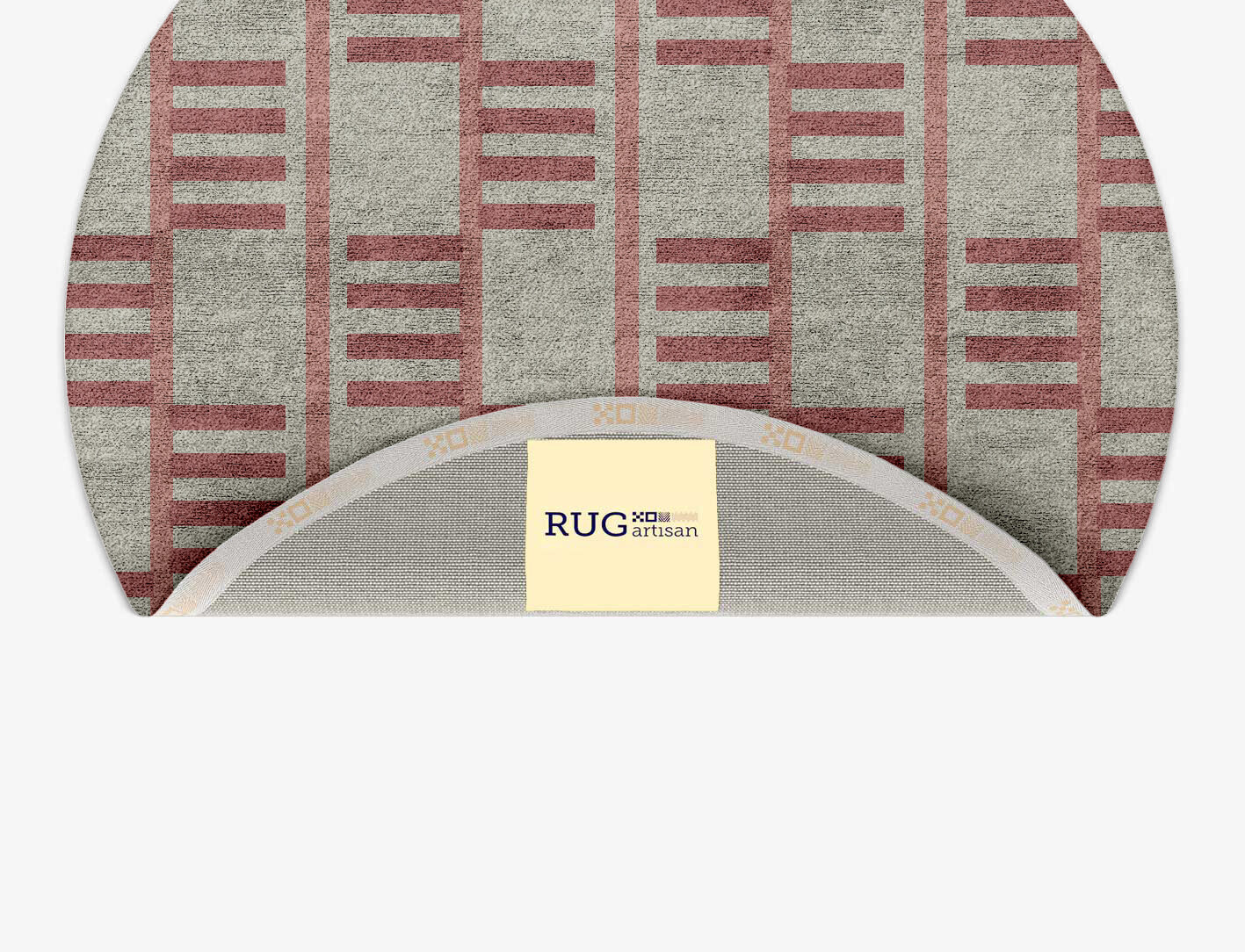 Klaue Geometric Round Hand Tufted Bamboo Silk Custom Rug by Rug Artisan
