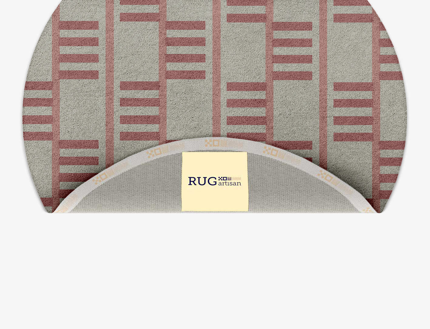 Klaue Geometric Round Hand Tufted Pure Wool Custom Rug by Rug Artisan