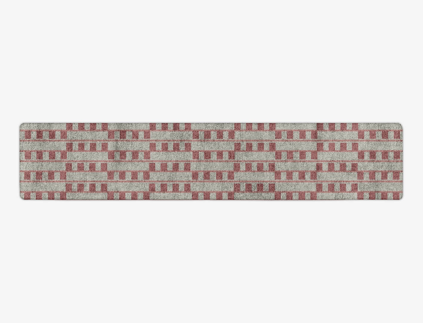 Klaue Geometric Runner Hand Tufted Bamboo Silk Custom Rug by Rug Artisan
