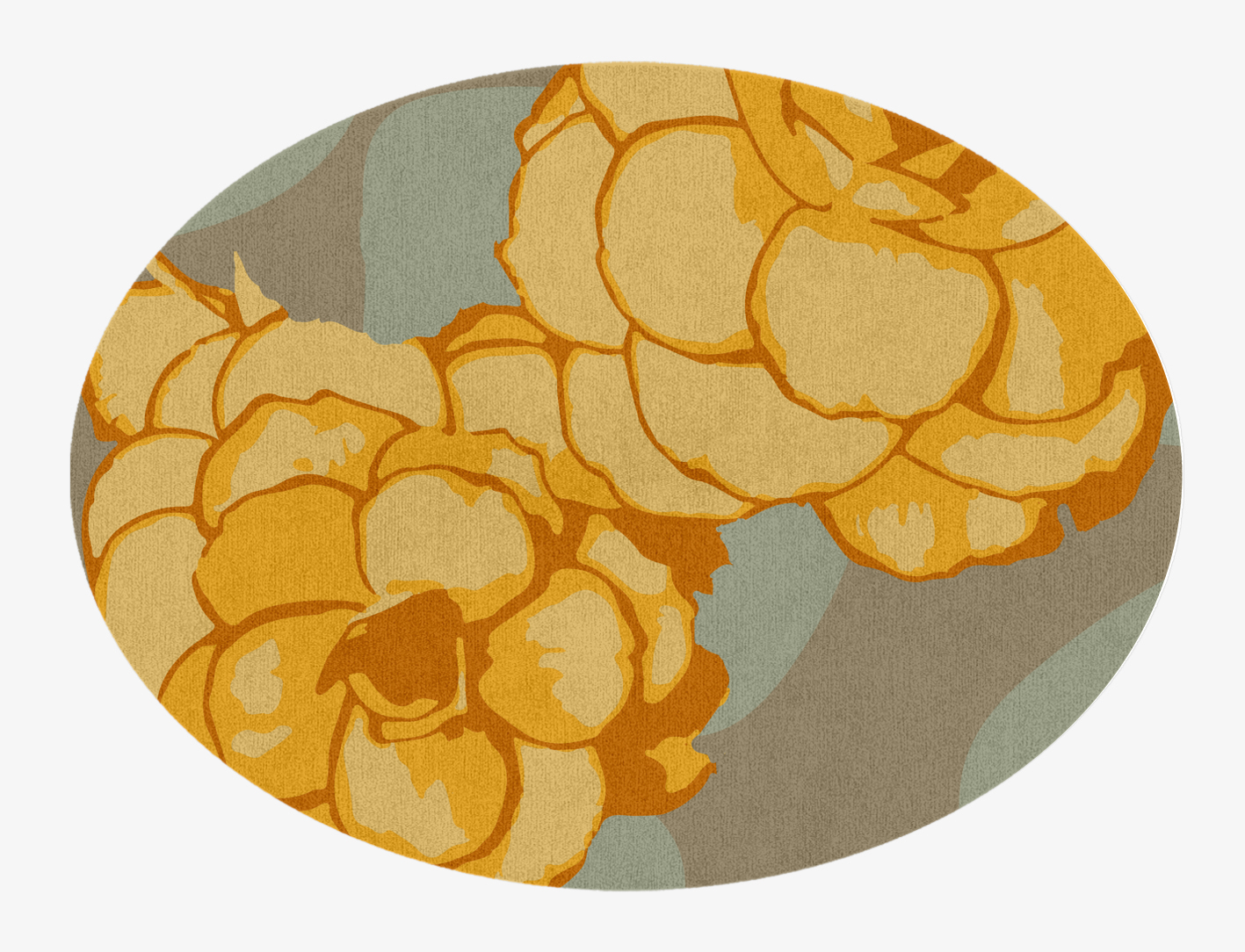 Krysanthe Floral Oval Hand Knotted Tibetan Wool Custom Rug by Rug Artisan