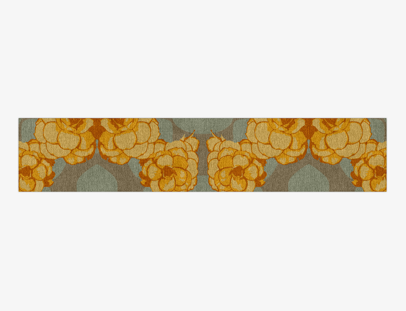 Krysanthe Floral Runner Hand Knotted Tibetan Wool Custom Rug by Rug Artisan