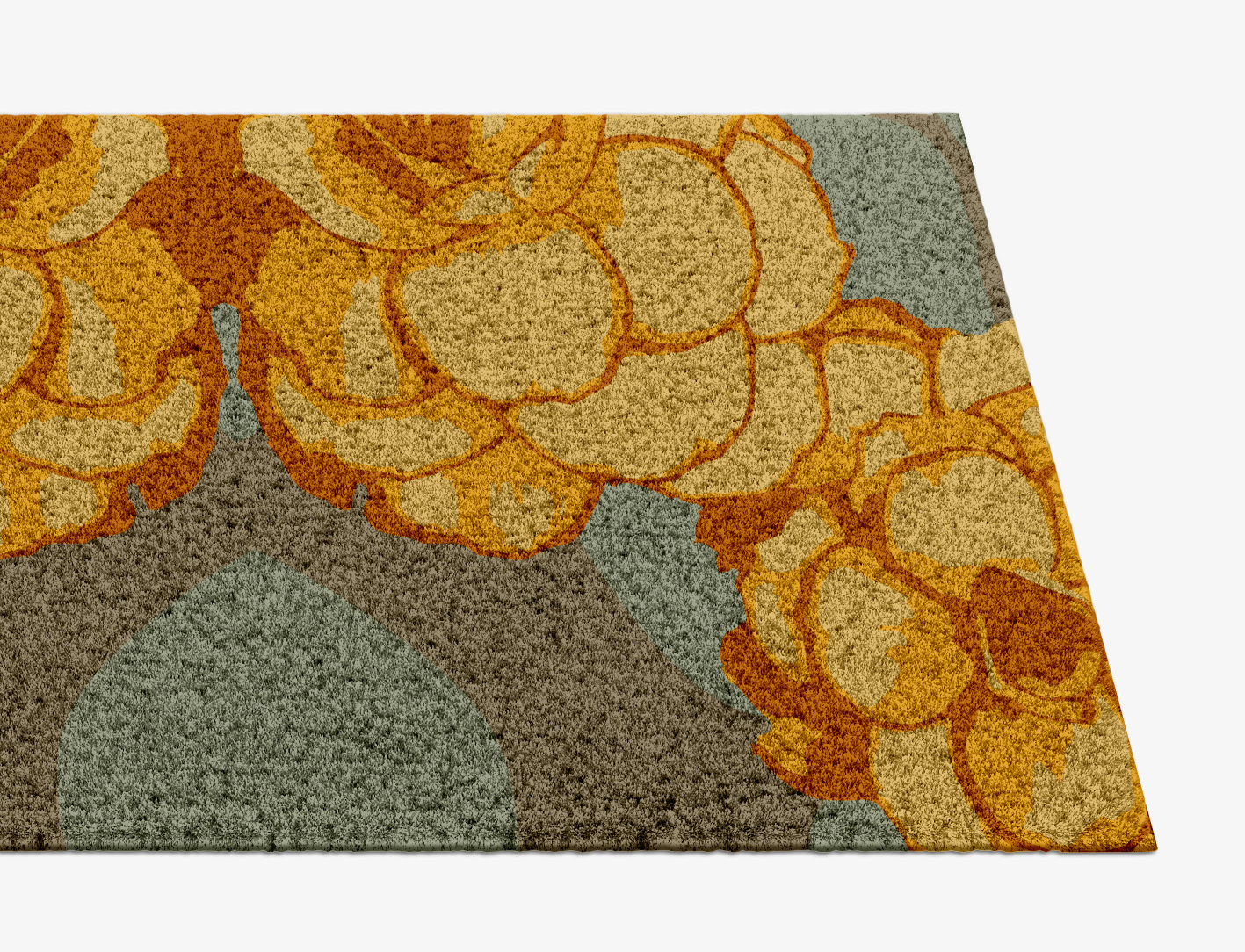 Krysanthe Floral Runner Hand Knotted Tibetan Wool Custom Rug by Rug Artisan