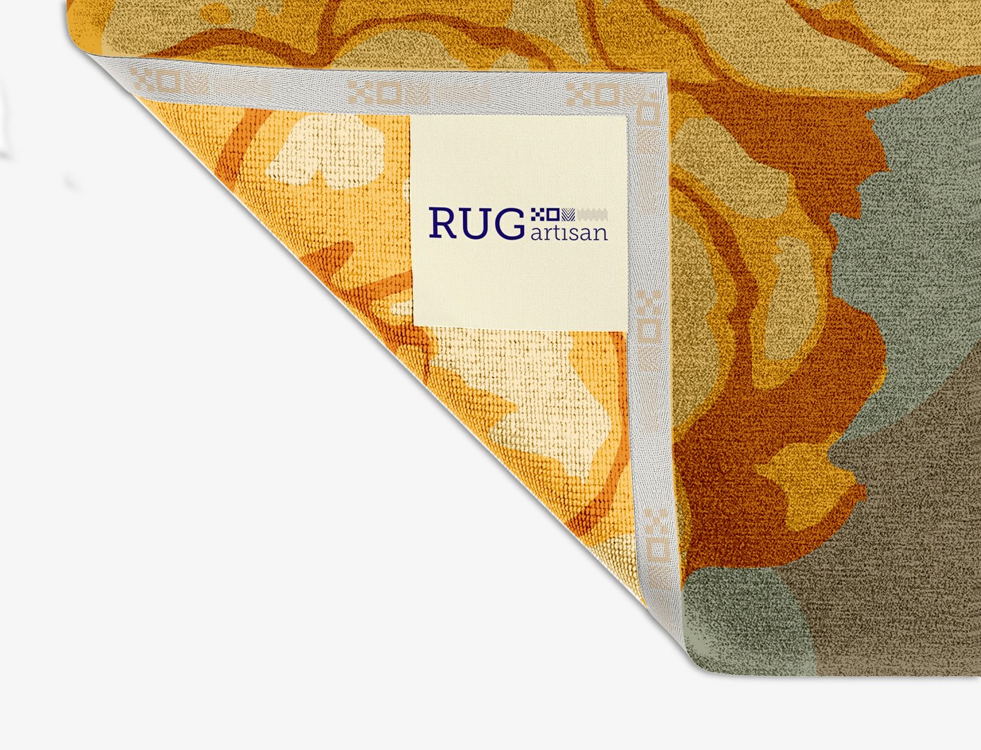 Krysanthe Floral Square Hand Knotted Tibetan Wool Custom Rug by Rug Artisan
