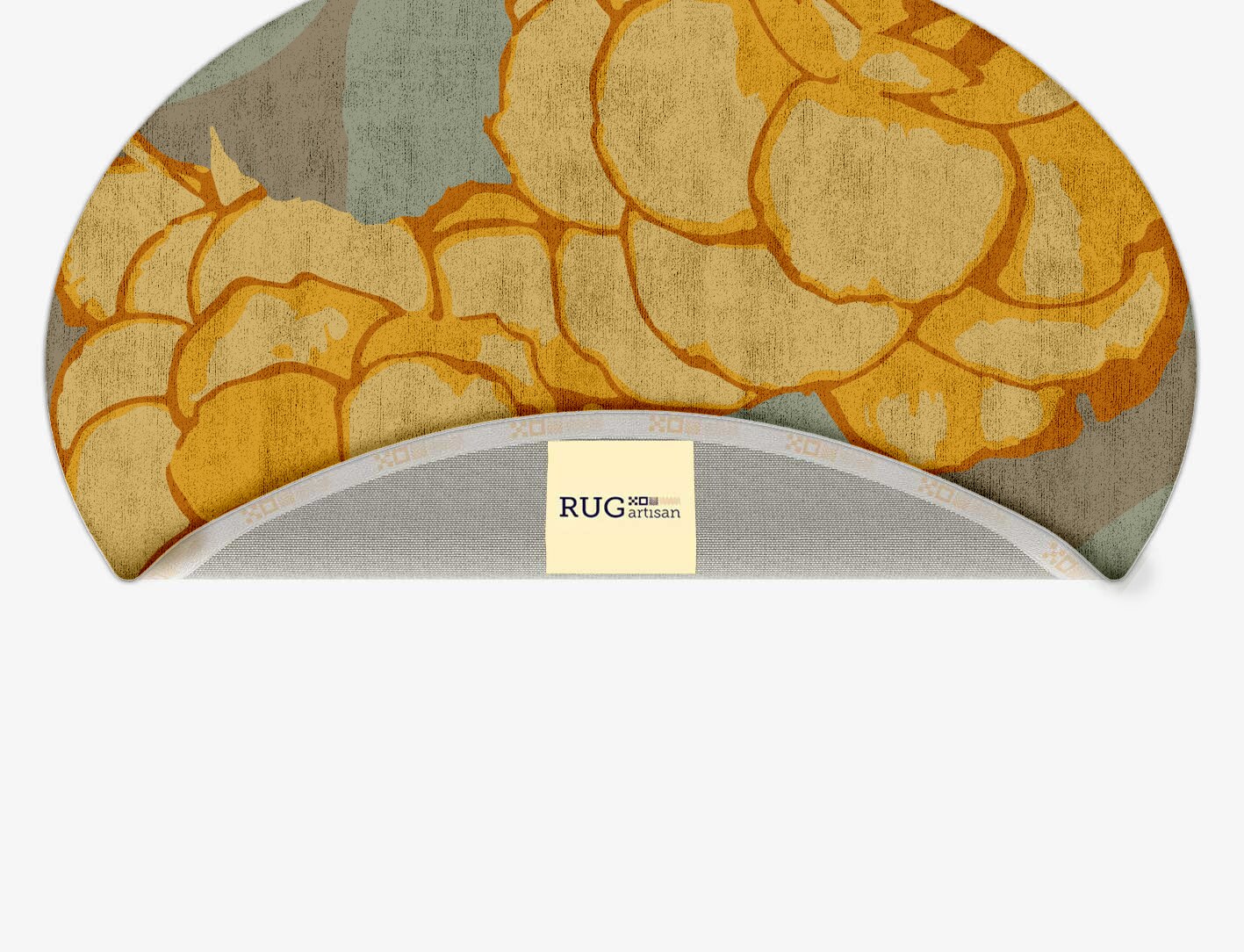 Krysanthe Floral Oval Hand Tufted Bamboo Silk Custom Rug by Rug Artisan