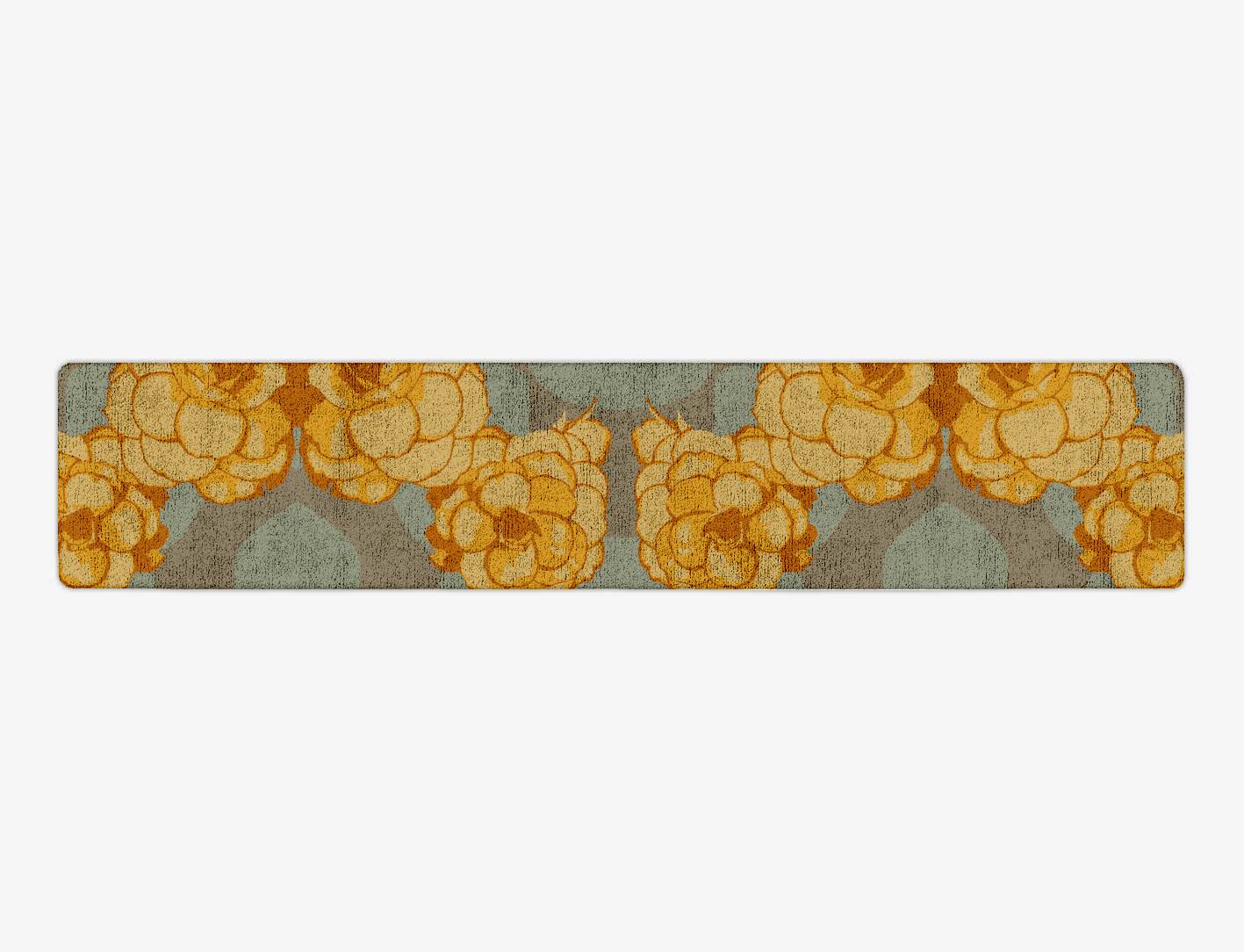 Krysanthe Floral Runner Hand Tufted Bamboo Silk Custom Rug by Rug Artisan