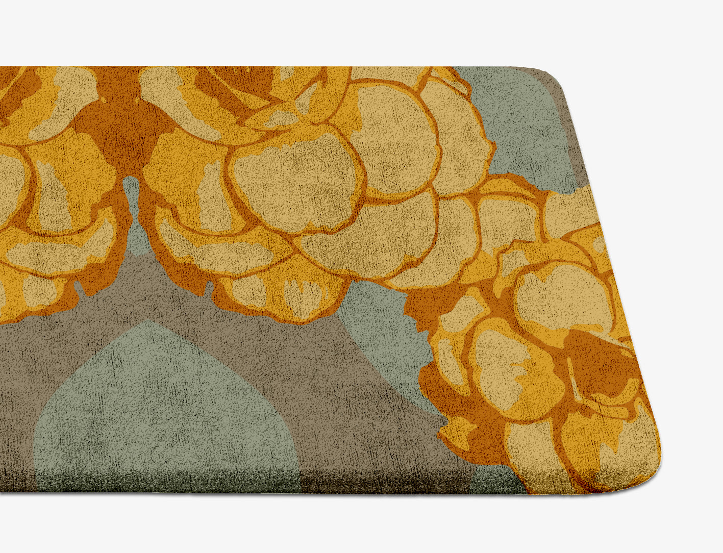 Krysanthe Floral Runner Hand Tufted Bamboo Silk Custom Rug by Rug Artisan