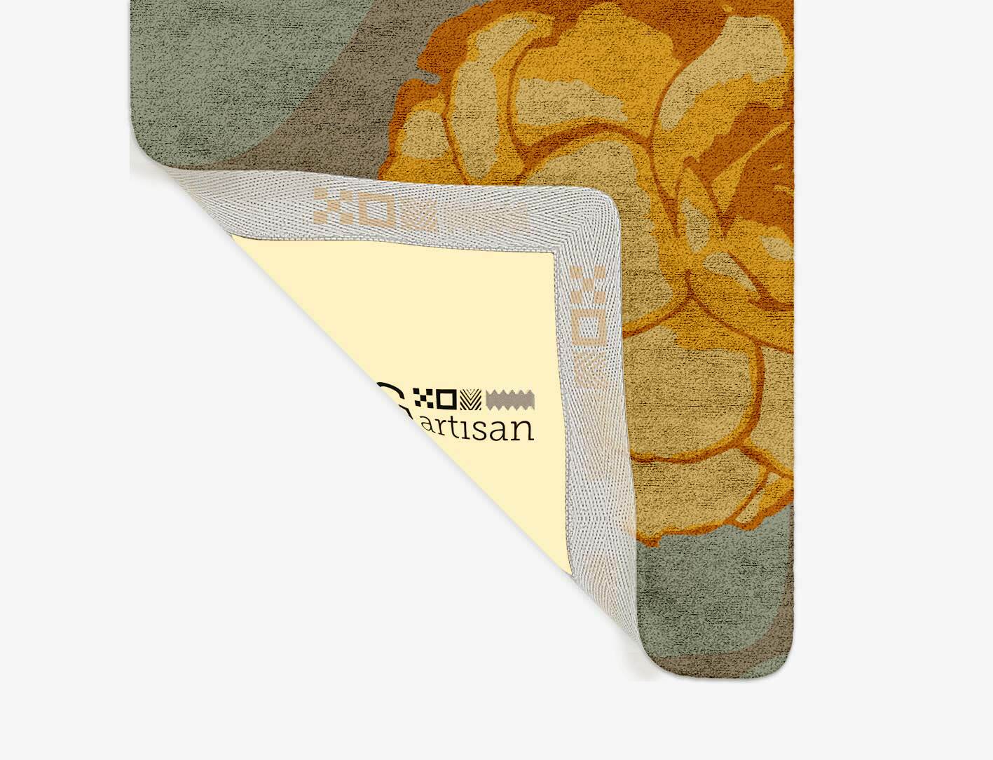 Krysanthe Floral Runner Hand Tufted Bamboo Silk Custom Rug by Rug Artisan