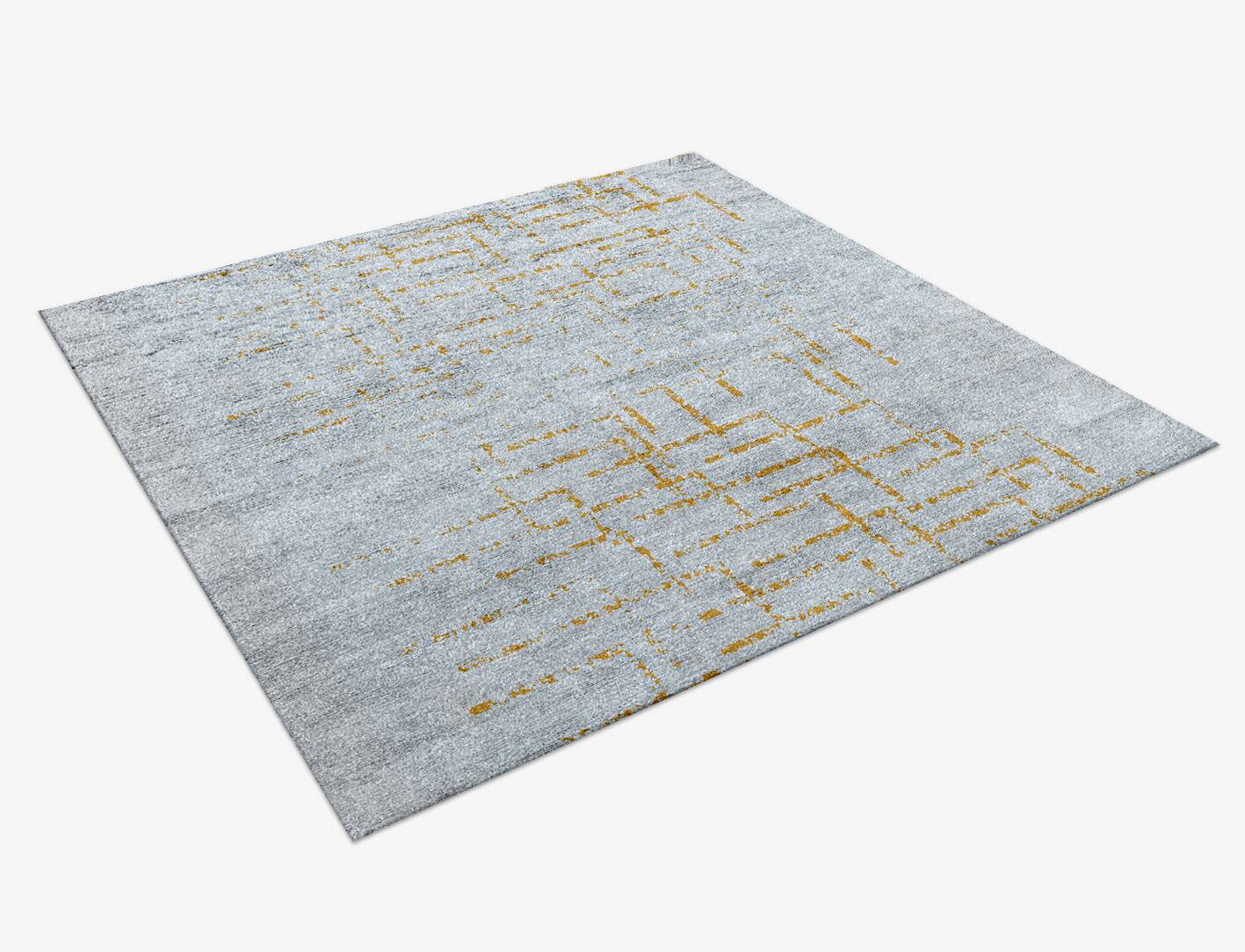 Kula  Square Hand Knotted Bamboo Silk Custom Rug by Rug Artisan