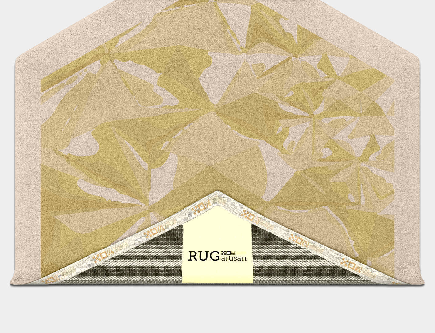 Kusudama Origami Hexagon Hand Tufted Pure Wool Custom Rug by Rug Artisan