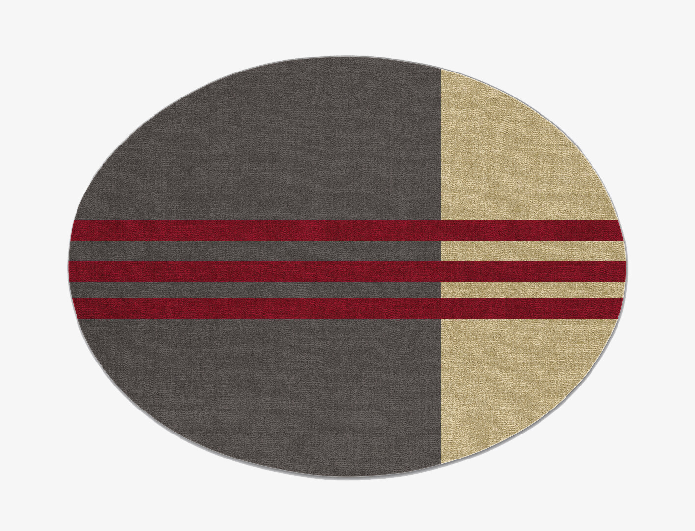 Kvell Geometric Oval Flatweave New Zealand Wool Custom Rug by Rug Artisan