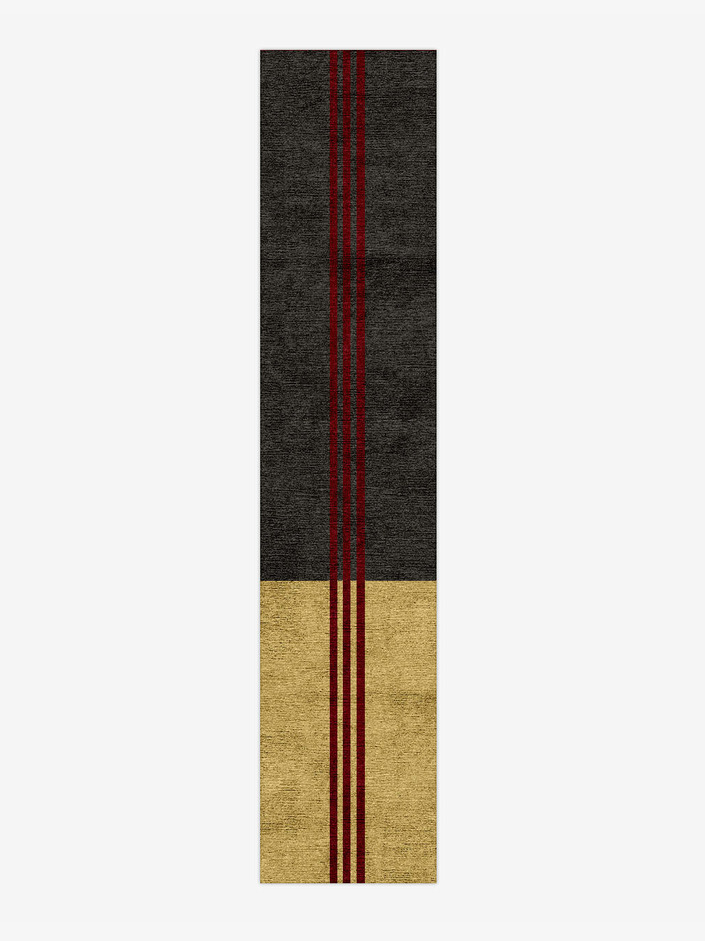 Kvell Geometric Runner Hand Knotted Bamboo Silk Custom Rug by Rug Artisan