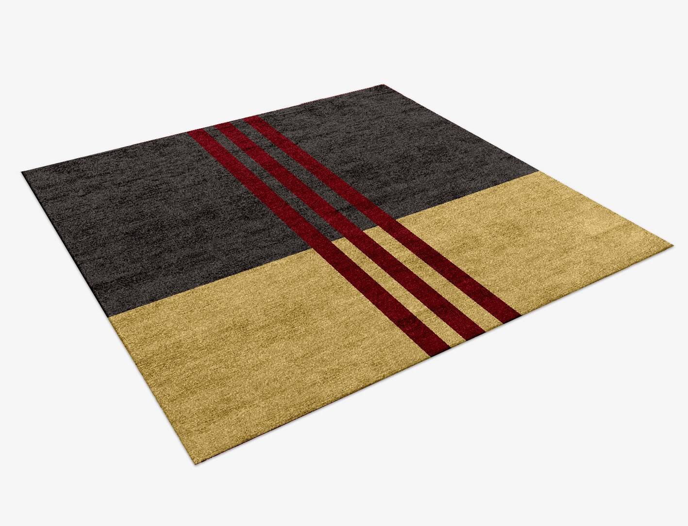 Kvell Geometric Square Hand Knotted Bamboo Silk Custom Rug by Rug Artisan