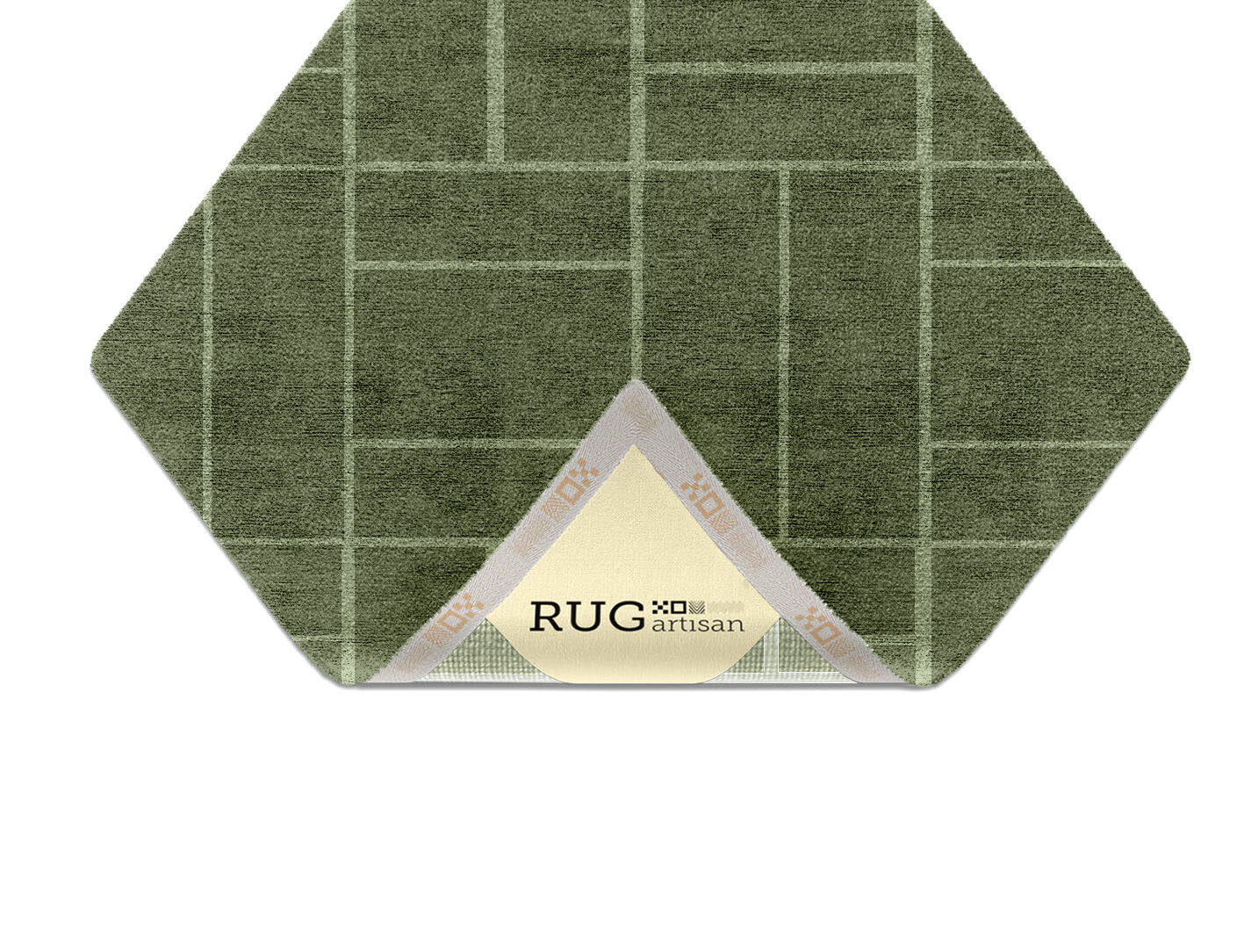 Kyle Geometric Diamond Hand Knotted Bamboo Silk Custom Rug by Rug Artisan
