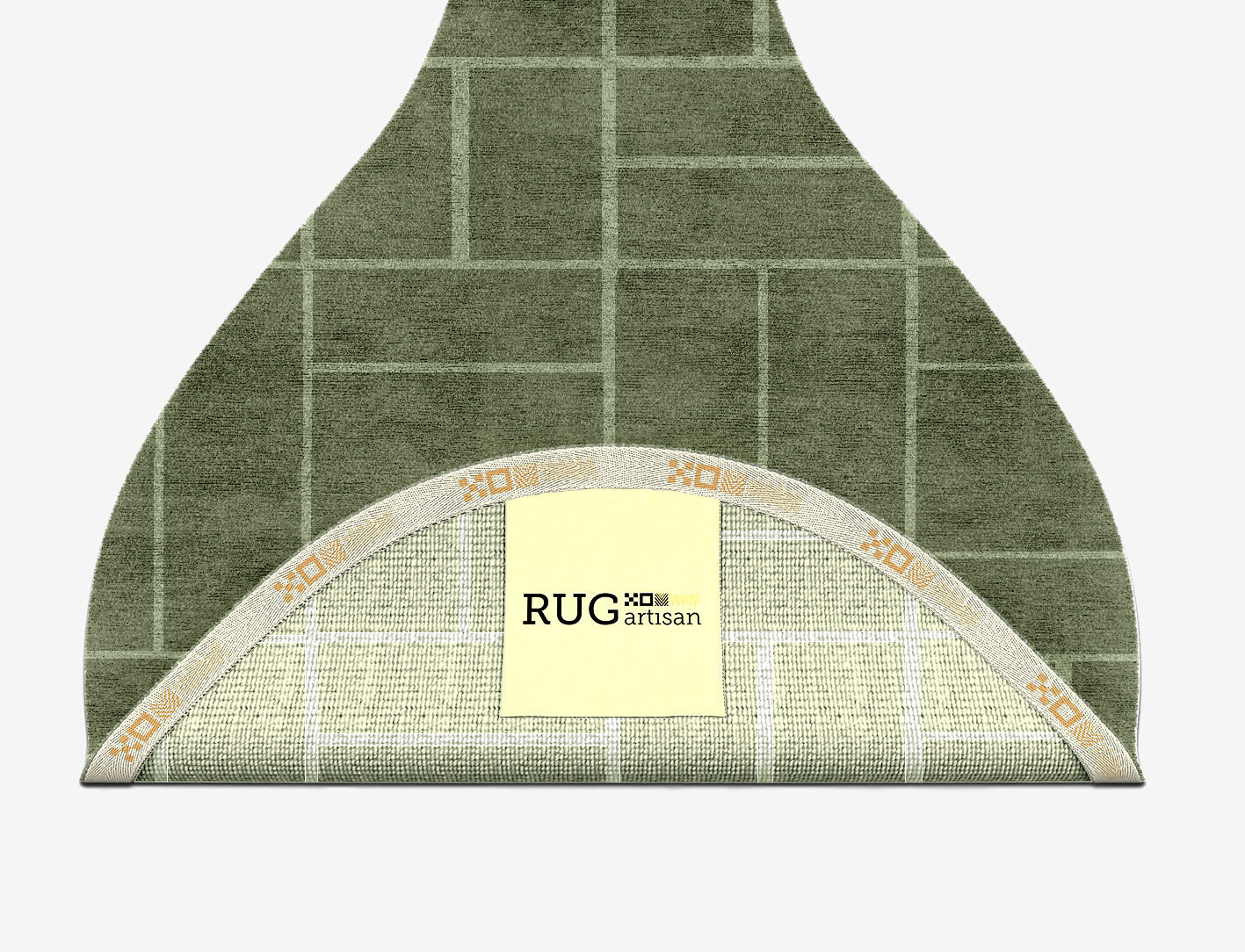Kyle Geometric Drop Hand Knotted Bamboo Silk Custom Rug by Rug Artisan