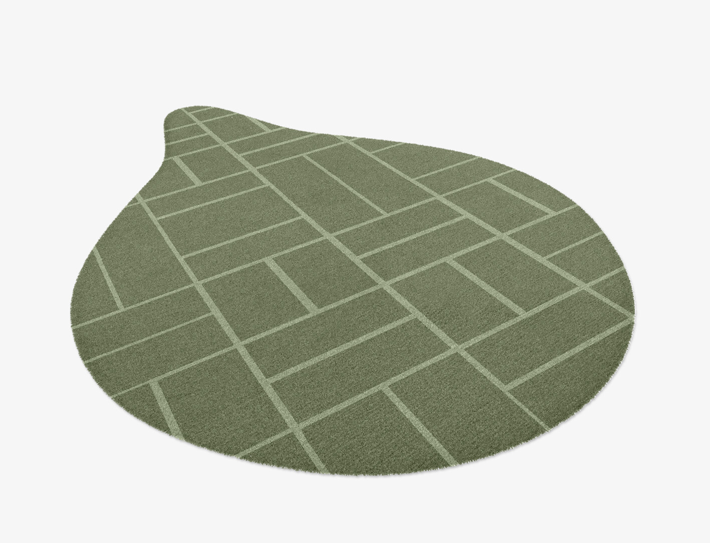 Kyle Geometric Drop Hand Knotted Tibetan Wool Custom Rug by Rug Artisan