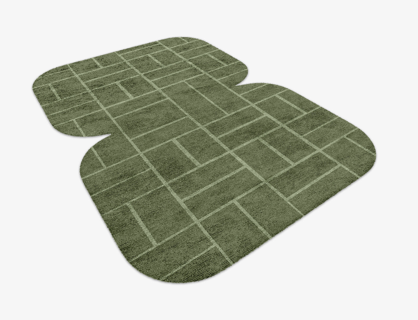 Kyle Geometric Eight Hand Knotted Bamboo Silk Custom Rug by Rug Artisan