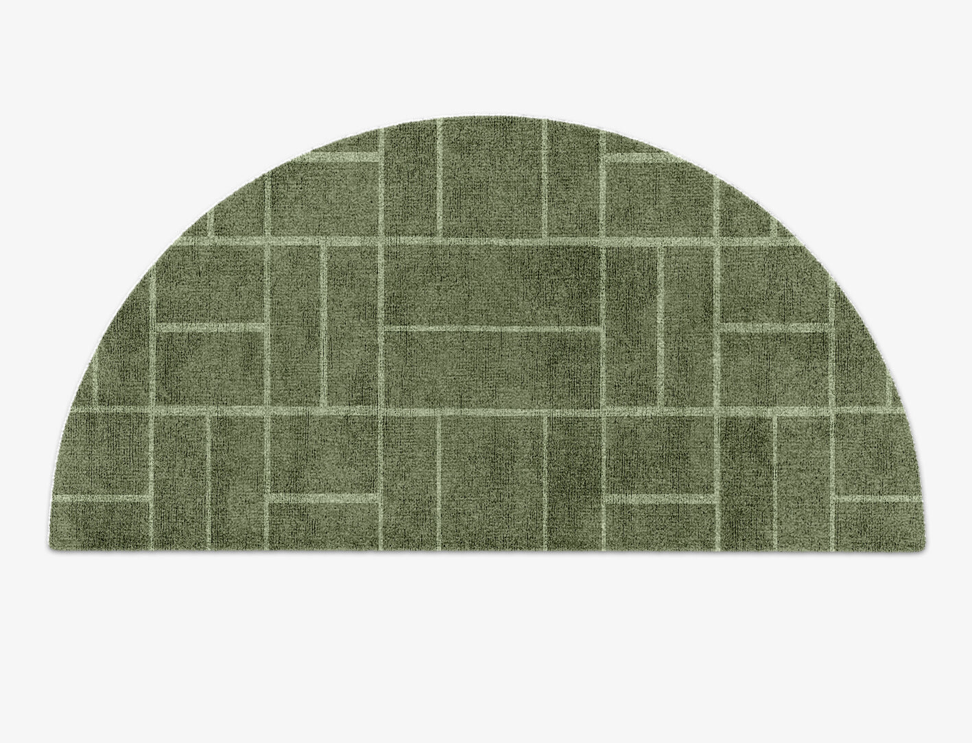 Kyle Geometric Halfmoon Hand Knotted Bamboo Silk Custom Rug by Rug Artisan