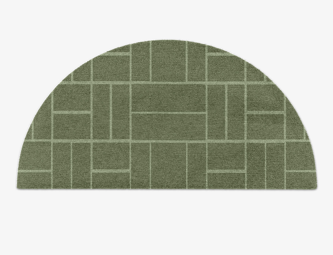 Kyle Geometric Halfmoon Hand Knotted Tibetan Wool Custom Rug by Rug Artisan