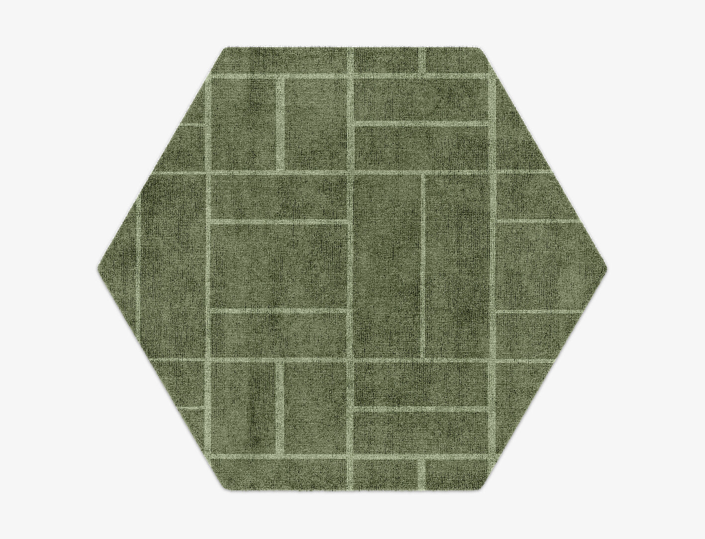 Kyle Geometric Hexagon Hand Knotted Bamboo Silk Custom Rug by Rug Artisan