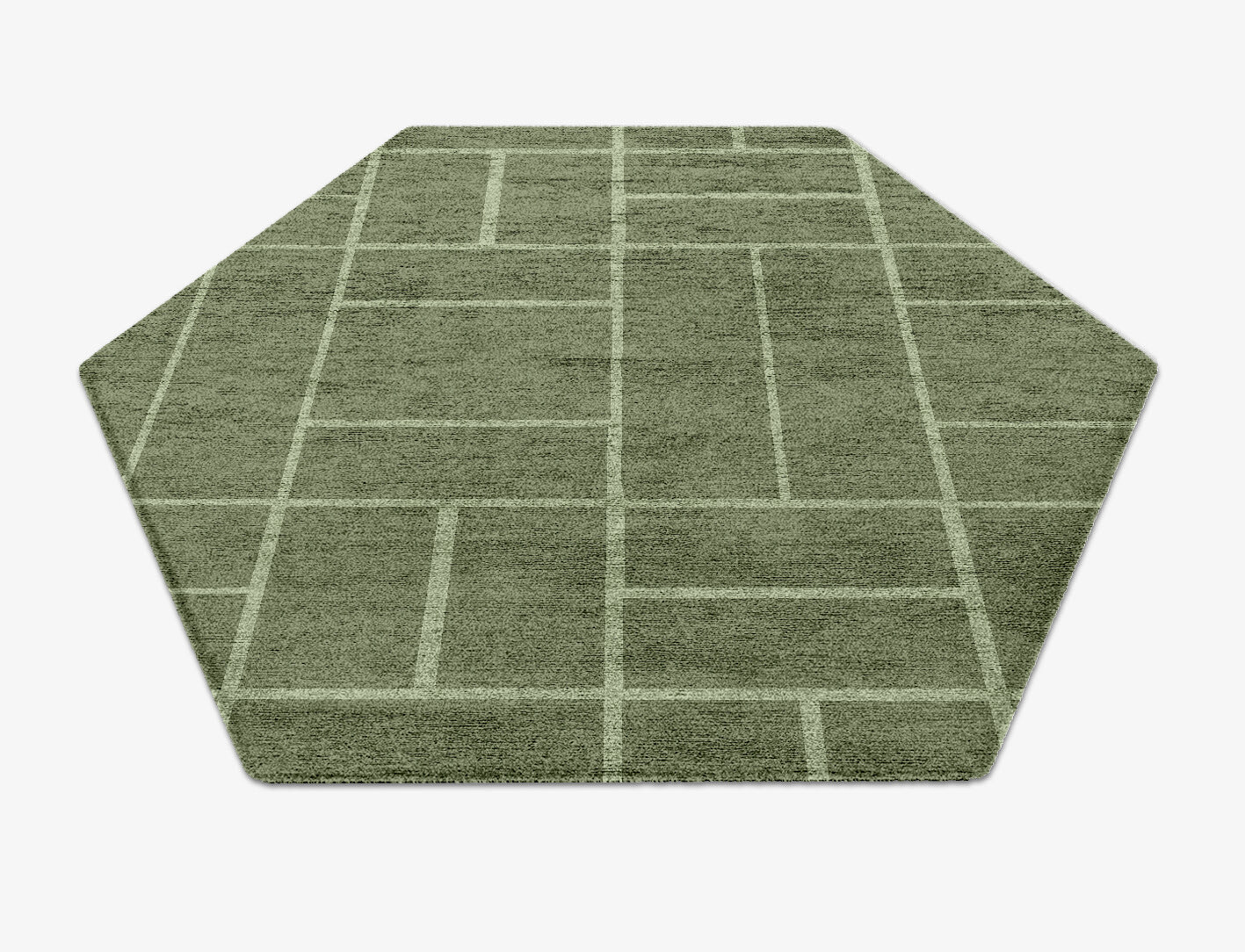 Kyle Geometric Hexagon Hand Knotted Bamboo Silk Custom Rug by Rug Artisan