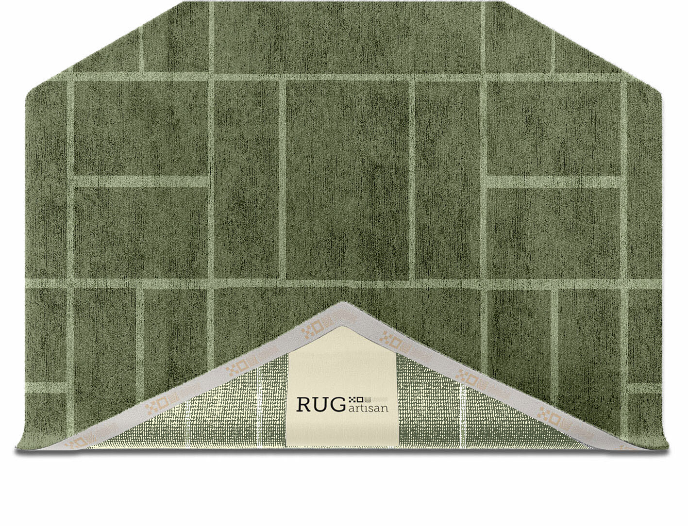 Kyle Geometric Hexagon Hand Knotted Bamboo Silk Custom Rug by Rug Artisan