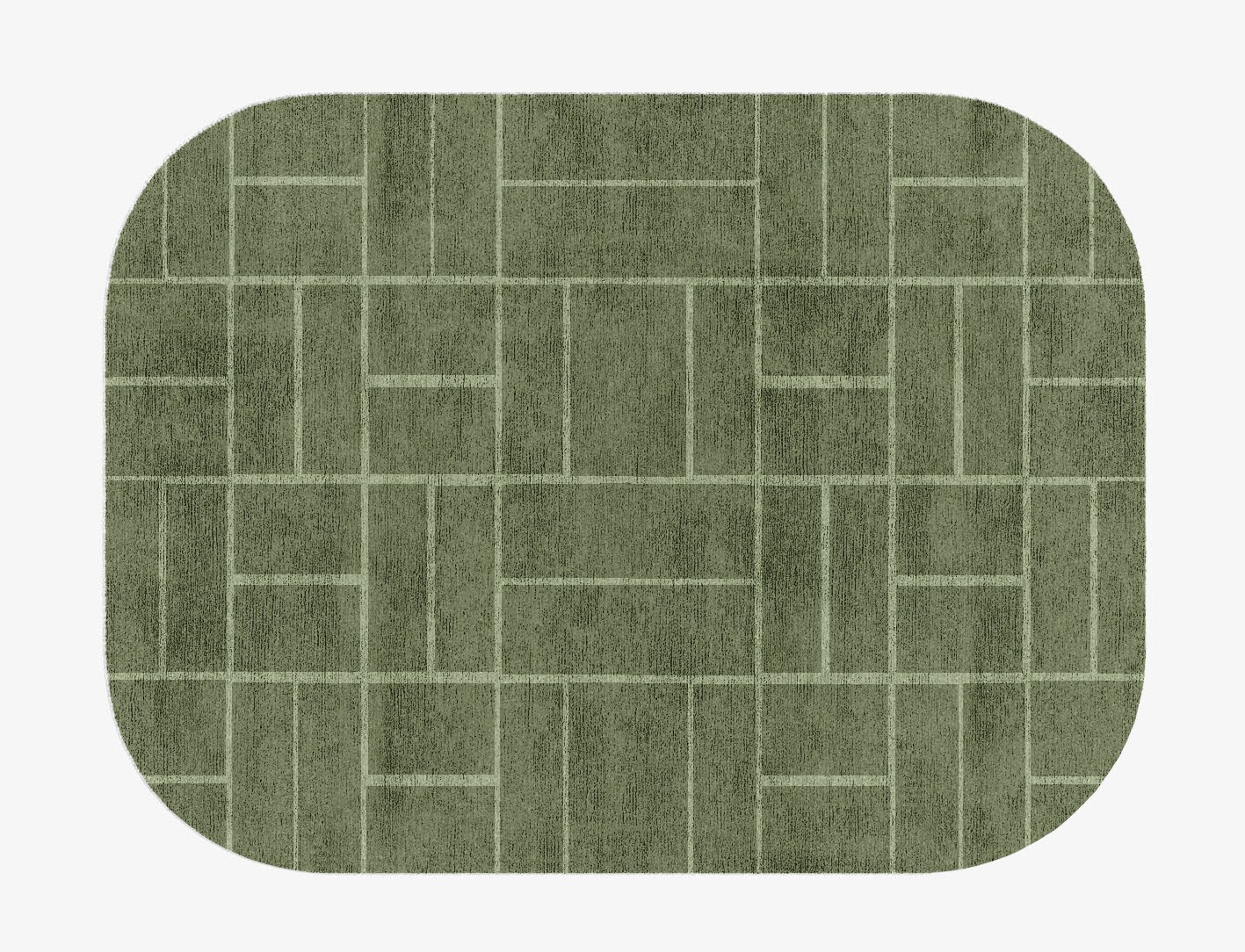 Kyle Geometric Oblong Hand Knotted Bamboo Silk Custom Rug by Rug Artisan