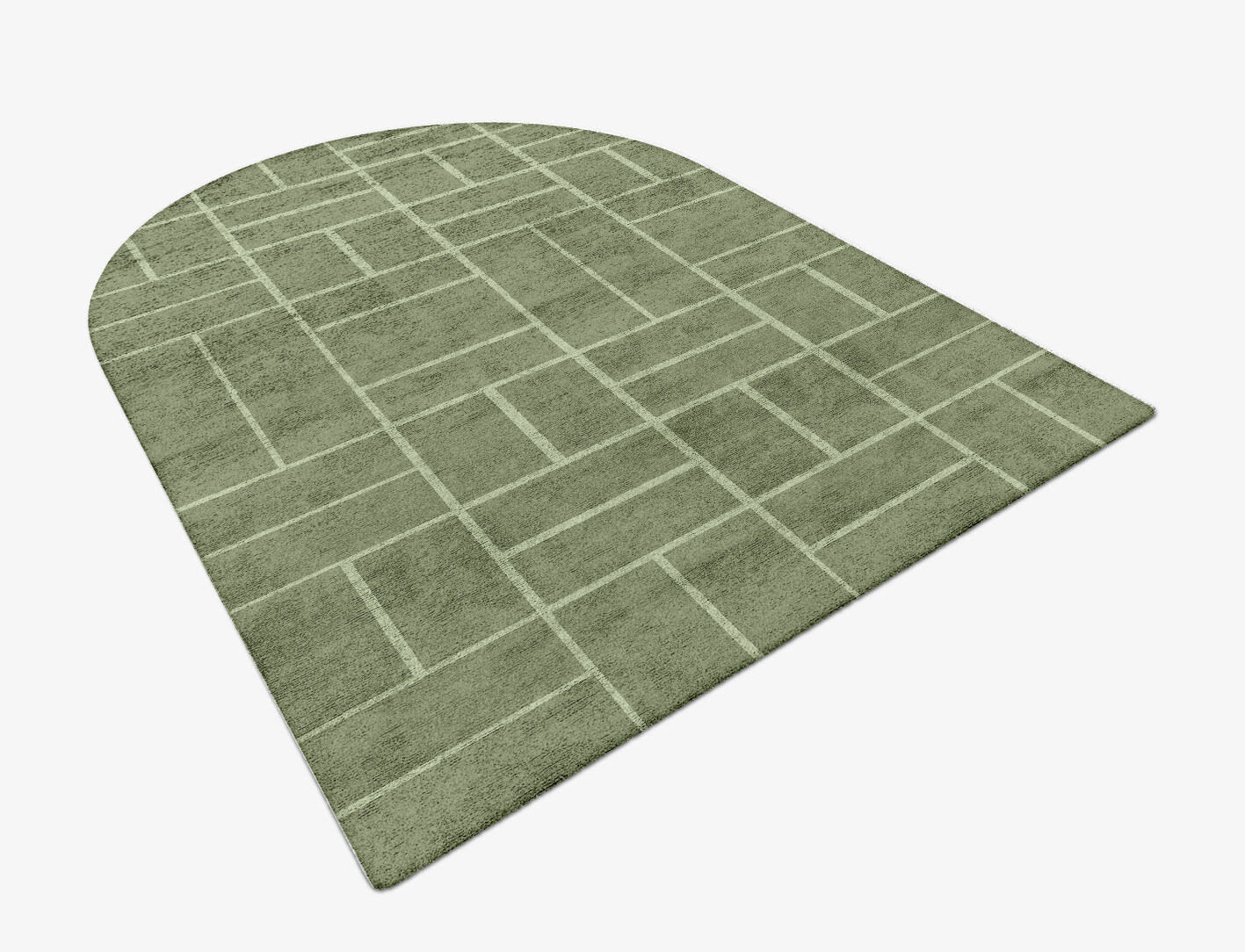 Kyle Geometric Arch Hand Tufted Bamboo Silk Custom Rug by Rug Artisan