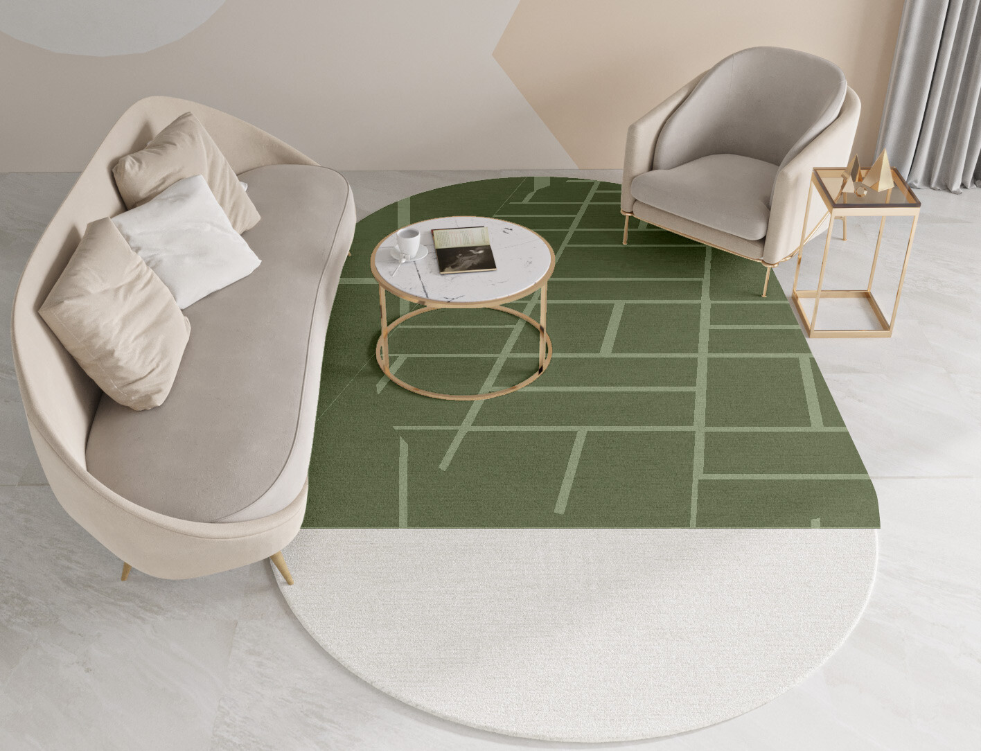 Kyle Geometric Capsule Hand Tufted Pure Wool Custom Rug by Rug Artisan