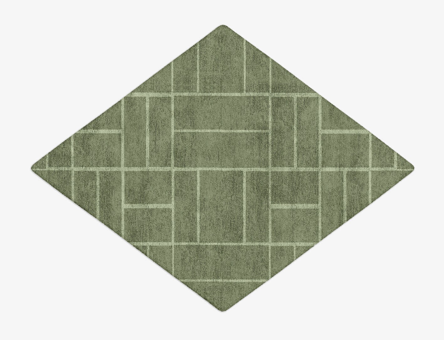 Kyle Geometric Diamond Hand Tufted Bamboo Silk Custom Rug by Rug Artisan