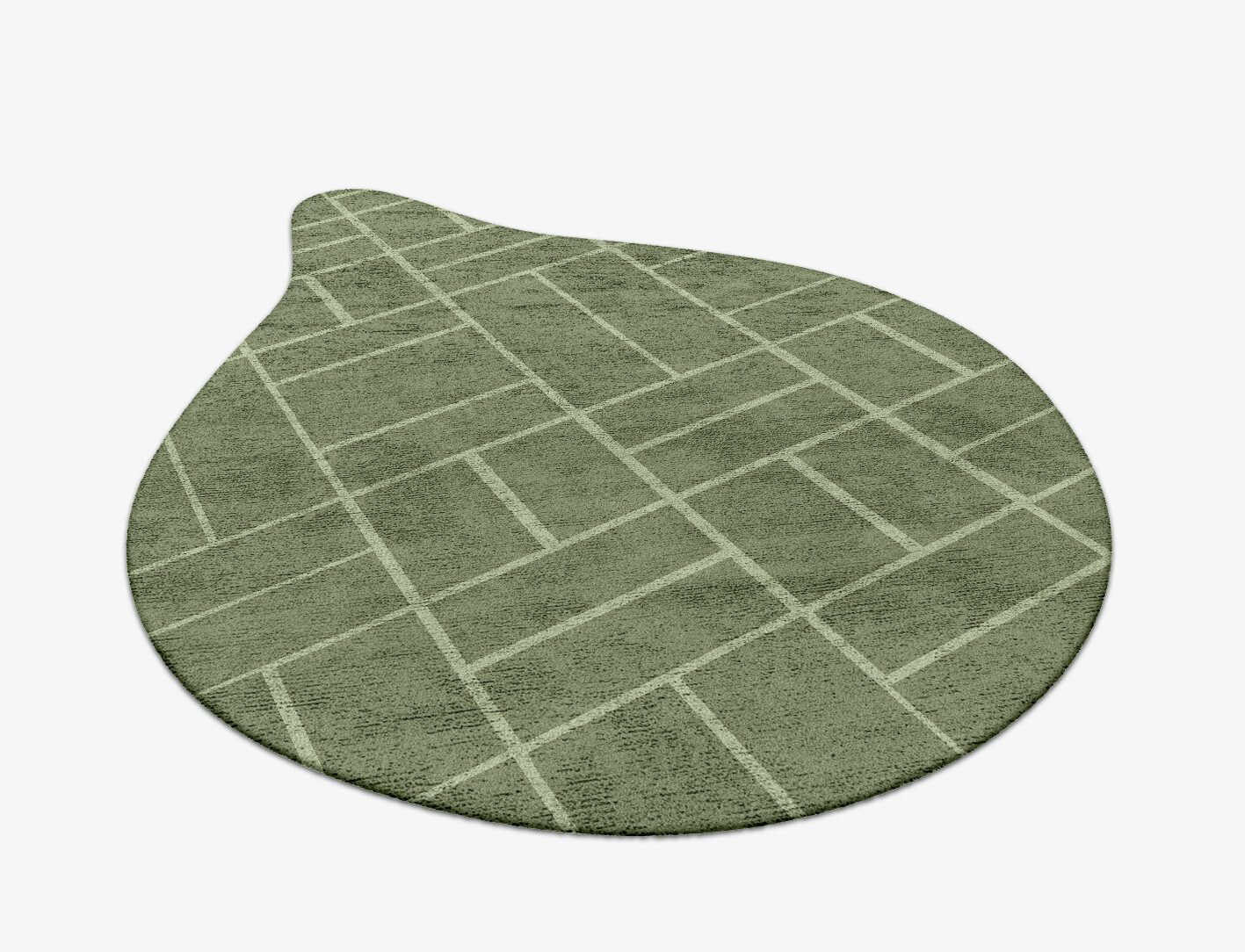 Kyle Geometric Drop Hand Tufted Bamboo Silk Custom Rug by Rug Artisan